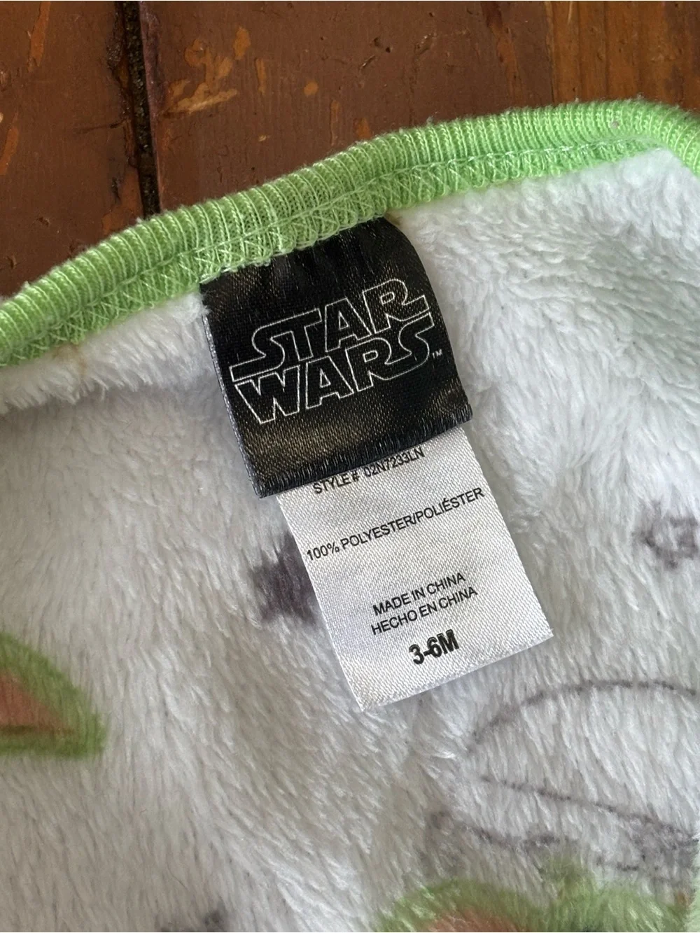 Star Wars White Microfleece Baby Yoda sleep-and-play Footed Romper